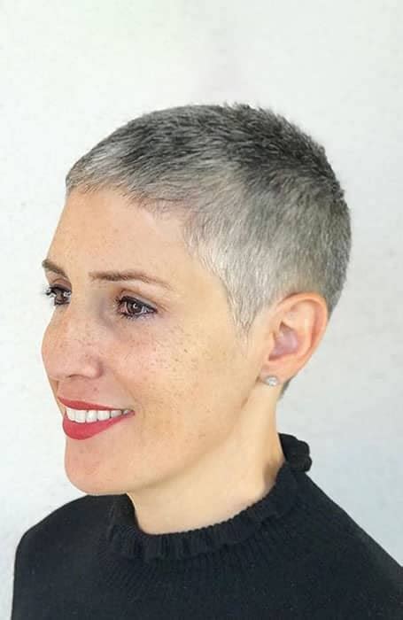 feminine female buzz cut styles